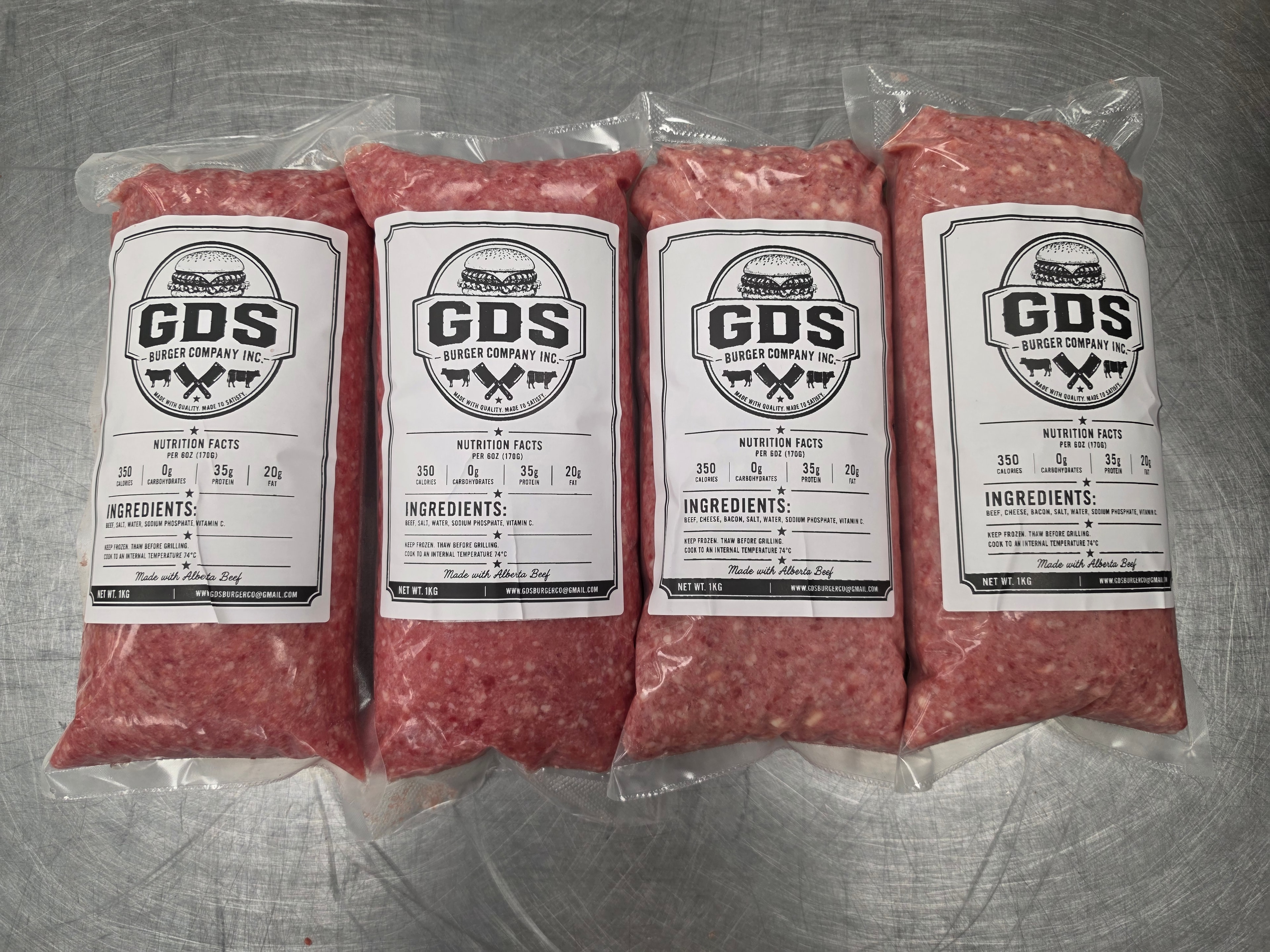 GDS Burger Company — packaged beef patties (bulk)